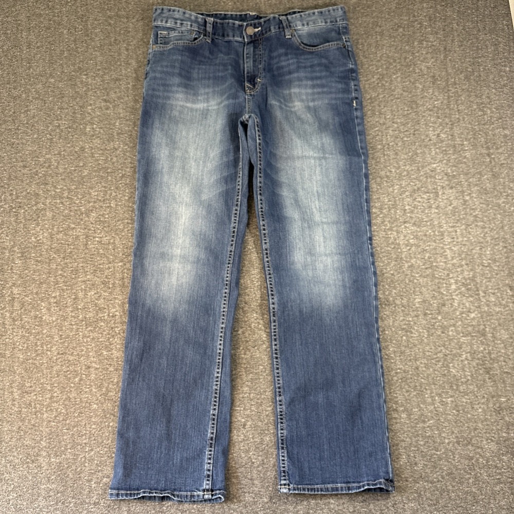 Calvin Klein Men's Jeans 36x32 Straight Classic Preppy Casual Medium Wash